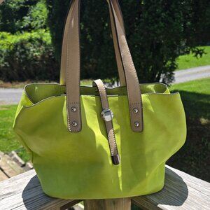 Charming Charlie Leather Bag Lime Green